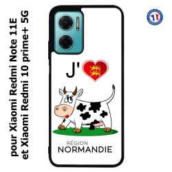 Coque pour Xiaomi Redmi Note 11E J'aime la Normandie - vache normande