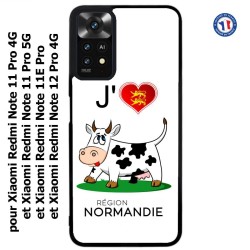 Coque pour Xiaomi Redmi Note 11E PRO J'aime la Normandie - vache normande