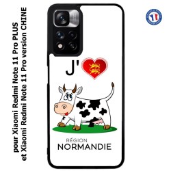 Coque pour Xiaomi Redmi Note 11 PRO version CN J'aime la Normandie - vache normande