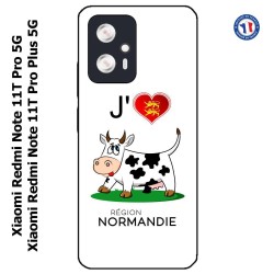 Coque pour Xiaomi Redmi Note 11T PRO / 11T PRO PLUS J'aime la Normandie - vache normande