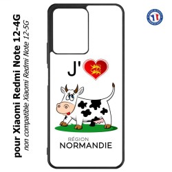 Coque pour Xiaomi Redmi Note 12-4G - J'aime la Normandie - vache normande