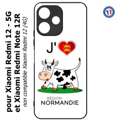 Coque pour Xiaomi Redmi Note 12R - J'aime la Normandie - vache normande