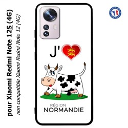 Coque pour Xiaomi Redmi Note 12S (4G) - J'aime la Normandie - vache normande