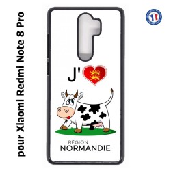 Coque pour Xiaomi Redmi Note 8 PRO J'aime la Normandie - vache normande