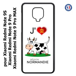 Coque pour Xiaomi Redmi Note 9 Pro Max J'aime la Normandie - vache normande