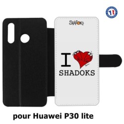 Etui cuir pour Huawei P30 Lite Les Shadoks - I love Shadoks