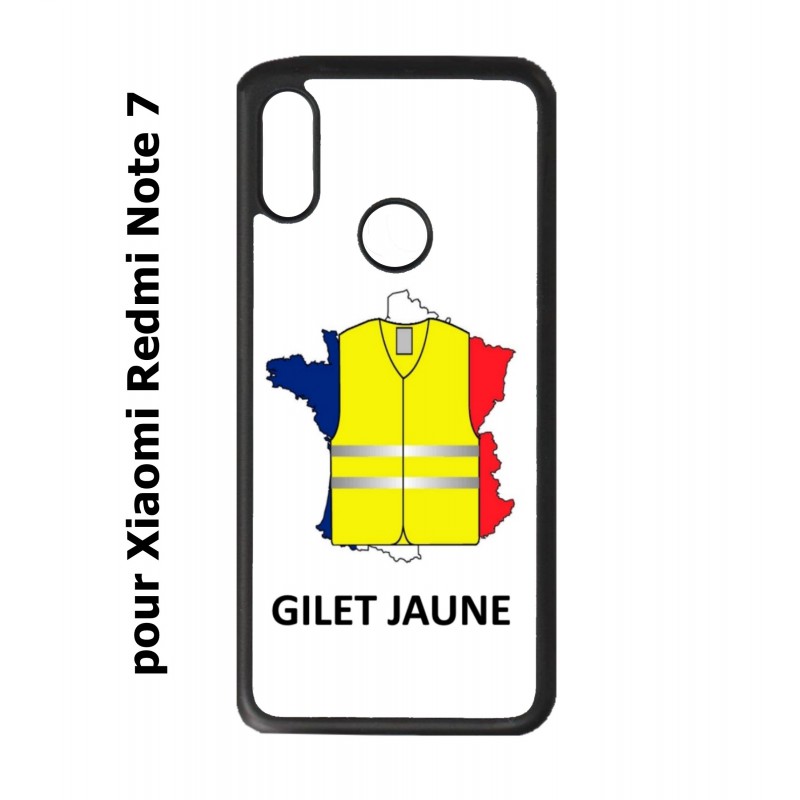 Coque noire pour Redmi Note 7 France Gilets Jaunes - manifestations Paris