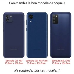 Coque pour Samsung Galaxy A03 Core Les Shadoks - I love Shadoks - coque noire TPU souple