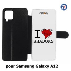 Etui cuir pour Samsung Galaxy A12 Les Shadoks - I love Shadoks