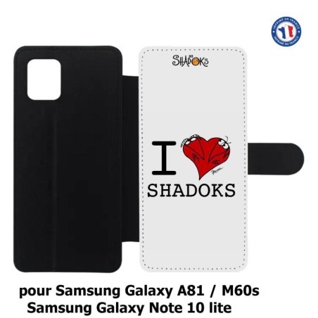 Etui cuir pour Samsung Galaxy A81 Les Shadoks - I love Shadoks