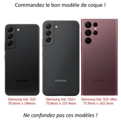 Coque pour Samsung Galaxy S22 Les Shadoks - I love Shadoks - coque noire TPU souple