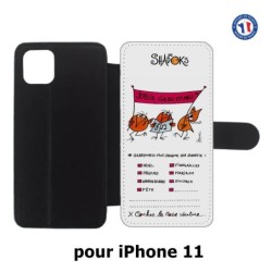 Etui cuir pour Iphone 11 Les Shadoks - Joyeux Ga Zo Bu Meu