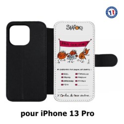 Etui cuir pour iPhone 13 Pro Les Shadoks - Joyeux Ga Zo Bu Meu