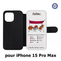 Etui cuir pour iPhone 15 Pro Max - Les Shadoks - Joyeux Ga Zo Bu Meu