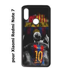 Coque noire pour Redmi Note 7 Lionel Messi 10 FC Barcelone Foot