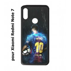 Coque noire pour Redmi Note 7 Lionel Messi FC Barcelone Foot