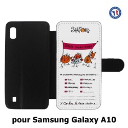 Etui cuir pour Samsung Galaxy A10 Les Shadoks - Joyeux Ga Zo Bu Meu