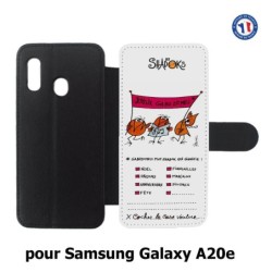 Etui cuir pour Samsung Galaxy A20e Les Shadoks - Joyeux Ga Zo Bu Meu