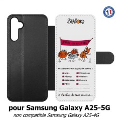 Etui cuir pour Samsung A25 5G - Les Shadoks - Joyeux Ga Zo Bu Meu