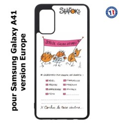 Coque pour Samsung Galaxy A41 Les Shadoks - Joyeux Ga Zo Bu Meu