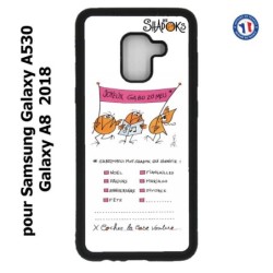 Coque pour Samsung Galaxy A530/A8 2018 Les Shadoks - Joyeux Ga Zo Bu Meu