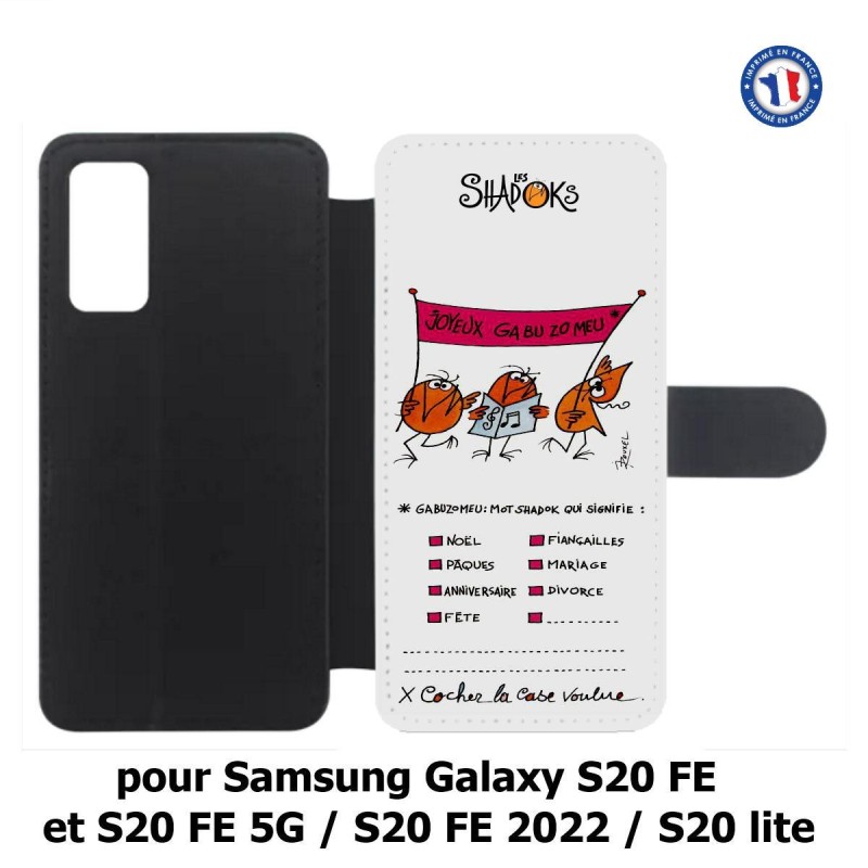 Etui cuir pour Samsung S20 FE Les Shadoks - Joyeux Ga Zo Bu Meu