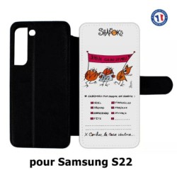 Etui cuir pour Samsung Galaxy S22 Les Shadoks - Joyeux Ga Zo Bu Meu
