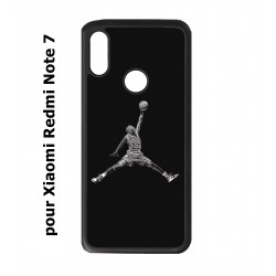 Coque noire pour Redmi Note 7 Michael Jordan 23 shoot Chicago Bulls Basket
