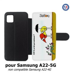 Etui cuir pour Samsung Galaxy A22 - 5G Les Shadoks - Cop 21