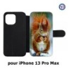 Etui cuir pour Iphone 13 PRO MAX écureuil