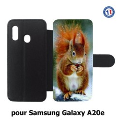 Etui cuir pour Samsung Galaxy A20e écureuil