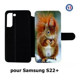 Etui cuir pour Samsung Galaxy S22 Plus écureuil