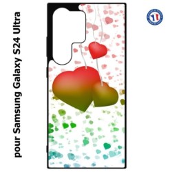 Coque pour Samsung Galaxy S24 Ultra - fond coeur amour love