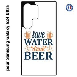 Coque pour Samsung Galaxy S24 Ultra - Save Water Drink Beer Humour Bière