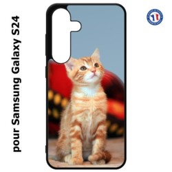 Coque pour Samsung Galaxy S24 - Adorable chat - chat robe cannelle