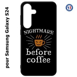 Coque pour Samsung Galaxy S24 - Nightmare before Coffee - coque café
