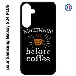 Coque pour Samsung Galaxy S24 PLUS - Nightmare before Coffee - coque café