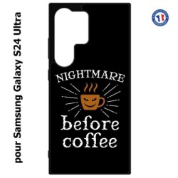 Coque pour Samsung Galaxy S24 Ultra - Nightmare before Coffee - coque café