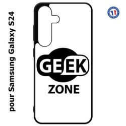 Coque pour Samsung Galaxy S24 - Logo Geek Zone noir & blanc