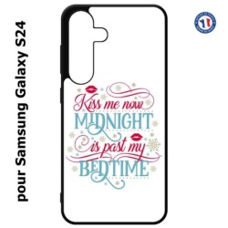Coque pour Samsung Galaxy S24 - Kiss me now Midnight is past my Bedtime amour embrasse-moi