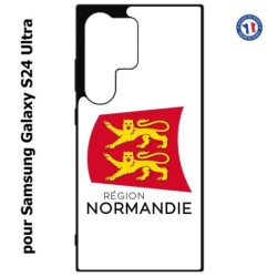 Coque pour Samsung Galaxy S24 Ultra - Logo Normandie - Écusson Normandie - 2 léopards