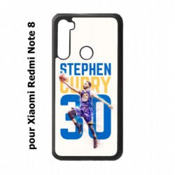 Coque noire pour Xiaomi Redmi Note 8 Stephen Curry Basket NBA Golden State