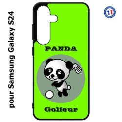 Coque pour Samsung Galaxy S24 - Panda golfeur - sport golf - panda mignon
