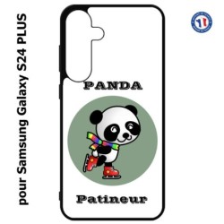 Coque pour Samsung Galaxy S24 PLUS - Panda patineur patineuse - sport patinage