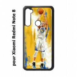 Coque noire pour Xiaomi Redmi Note 8 Stephen Curry Golden State Warriors Shoot Basket