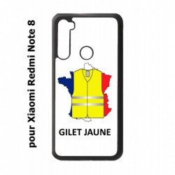 Coque noire pour Xiaomi Redmi Note 8 France Gilets Jaunes - manifestations Paris
