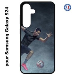 Coque pour Samsung Galaxy S24 - Cristiano Ronaldo club foot Turin Football course ballon