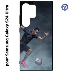 Coque pour Samsung Galaxy S24 Ultra - Cristiano Ronaldo club foot Turin Football course ballon