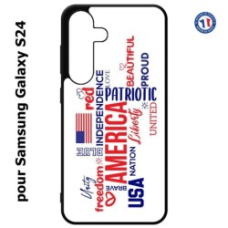 Coque pour Samsung Galaxy S24 - USA lovers - drapeau USA - patriot