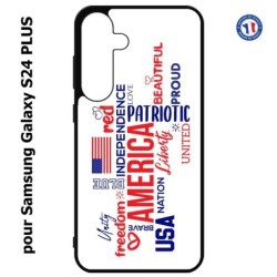 Coque pour Samsung Galaxy S24 PLUS - USA lovers - drapeau USA - patriot